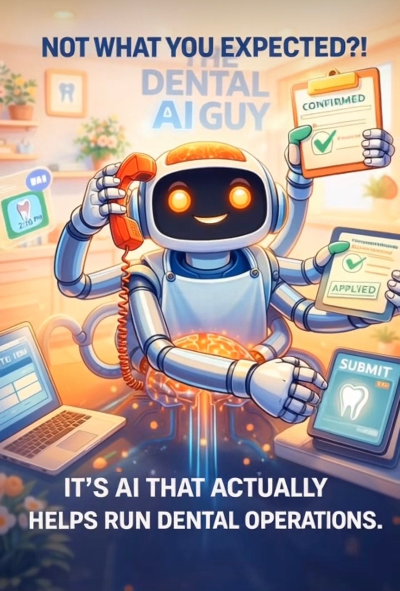 AI Dental Guy Instagram feature on Cyberiad AI dental automation platform