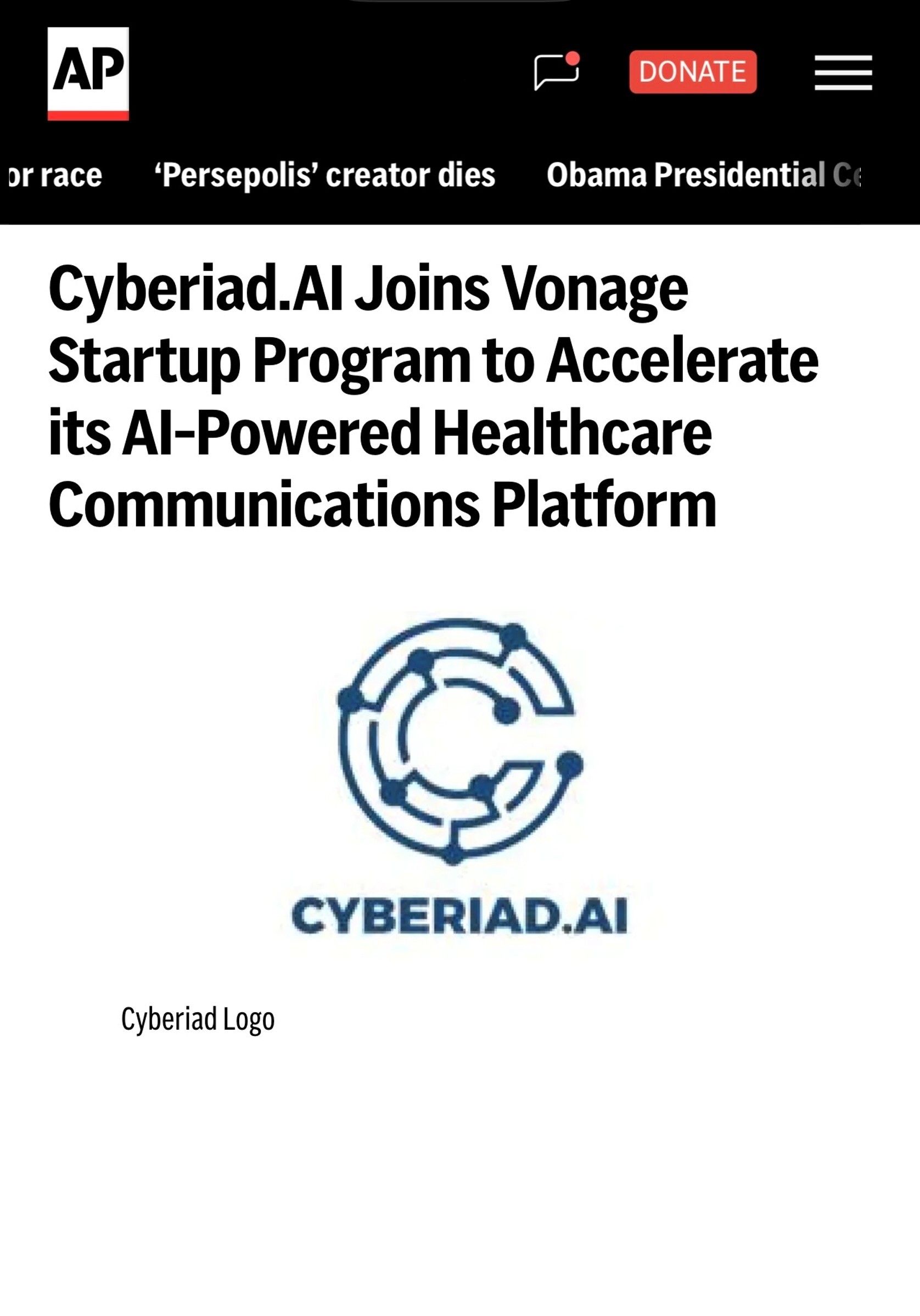 AP Coverage Vonage Startup Program
